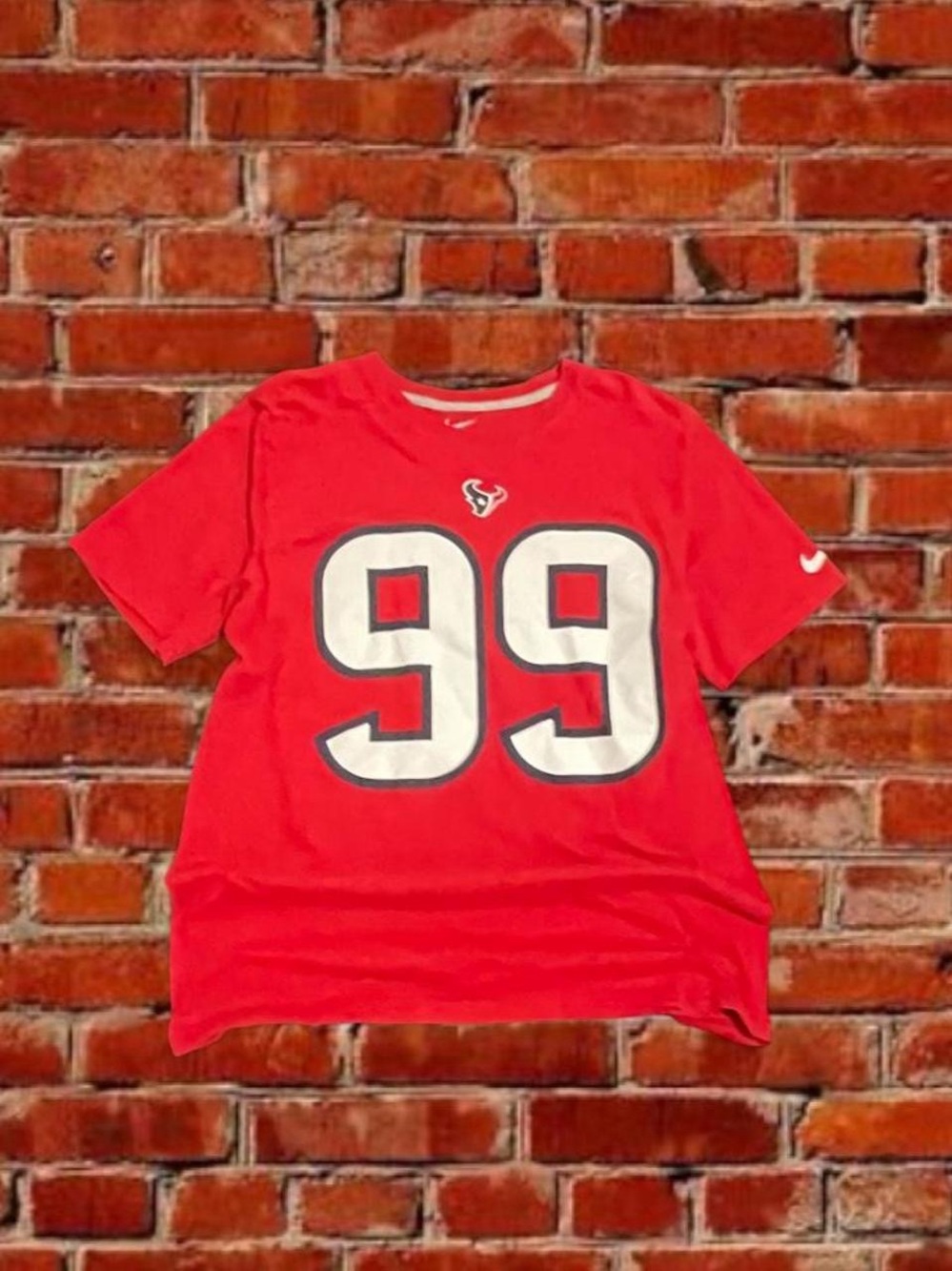 Nike Red Houston Texans #99 Short Sleeve Jersey Tee